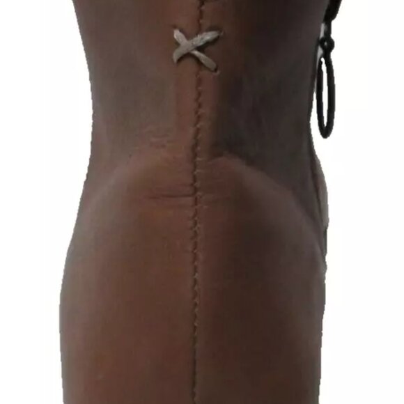 NEW BEEK Leather Quail Booties chocolate for women 1065tn - Picture 9 of 13